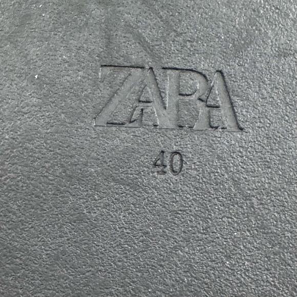 New Zara Strappy Sandals EU 40 US 9 Platform Tan Upper Black Neutral - Picture 6 of 7
